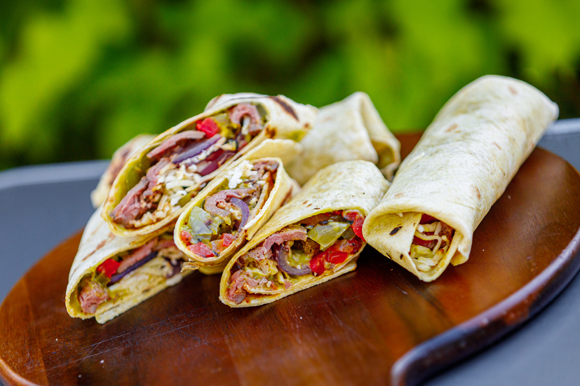 Camping steak fajita