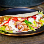 BBQ chicken shoarma wraps