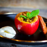 Geroosterde appels met kaneel, noten & Calvados-room