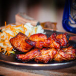 Gerookte whisky pork belly spiesjes